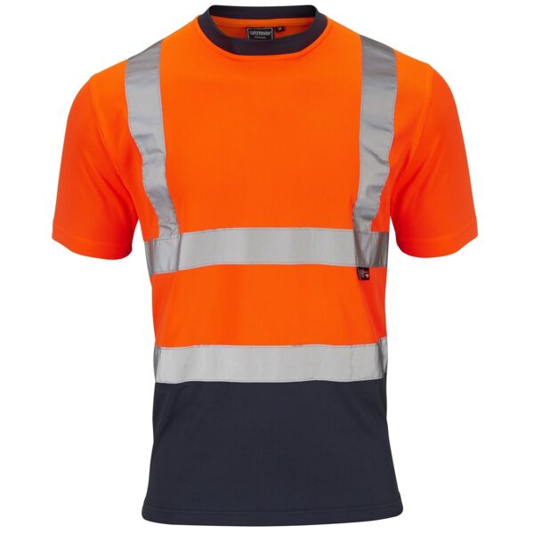 SHV-351891-7 Supertouch Hi Vis 2 Tone Orange T-Shirt Thumbnail